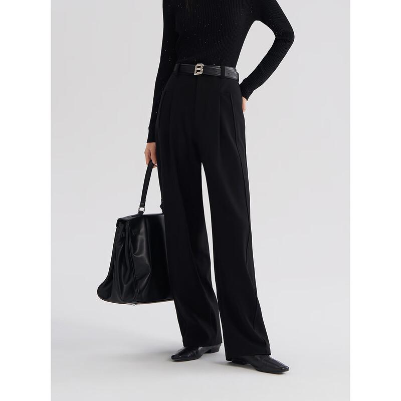 Peacebird Women's High-Waist Curved Leg Casual Pants