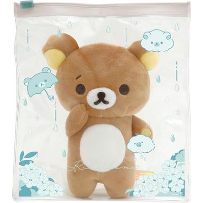 Pluszowa zabawka San-X Rilakkuma „Deszczowe dni, słoneczne dni” z woreczkiem, MO98401, wys. 180 x szer. 155 x gł. 70 mm