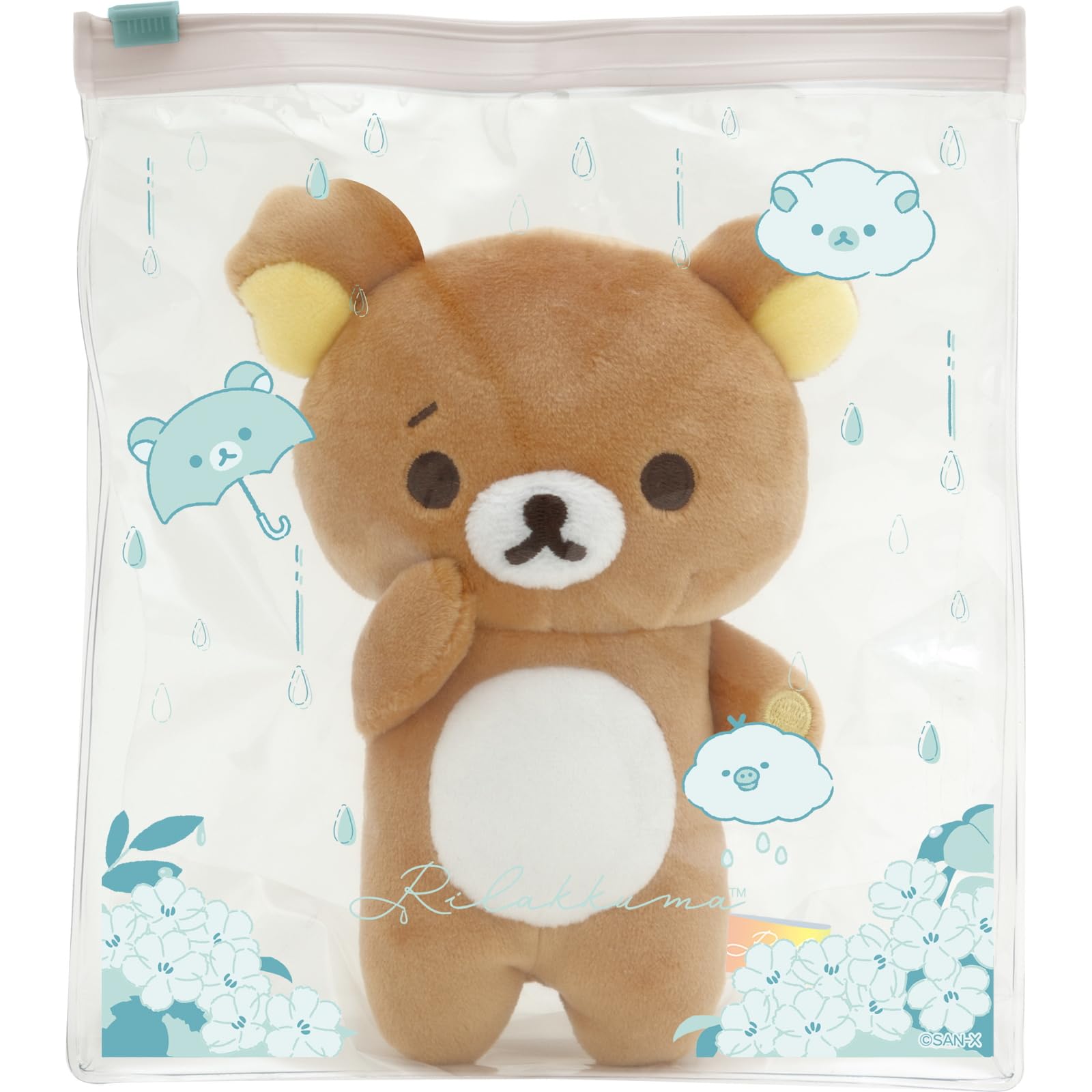

Плюшевая игрушка Rilakkuma Sunny с сумочкой Rilakkuma MO98401 H180 x Ш155 x Г70мм San-X Дождливые дни, дни