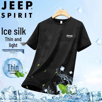 JEEP SPIRIT Herren Schnelltrocknendes Eis-Seiden Outdoor Sport T-Shirt