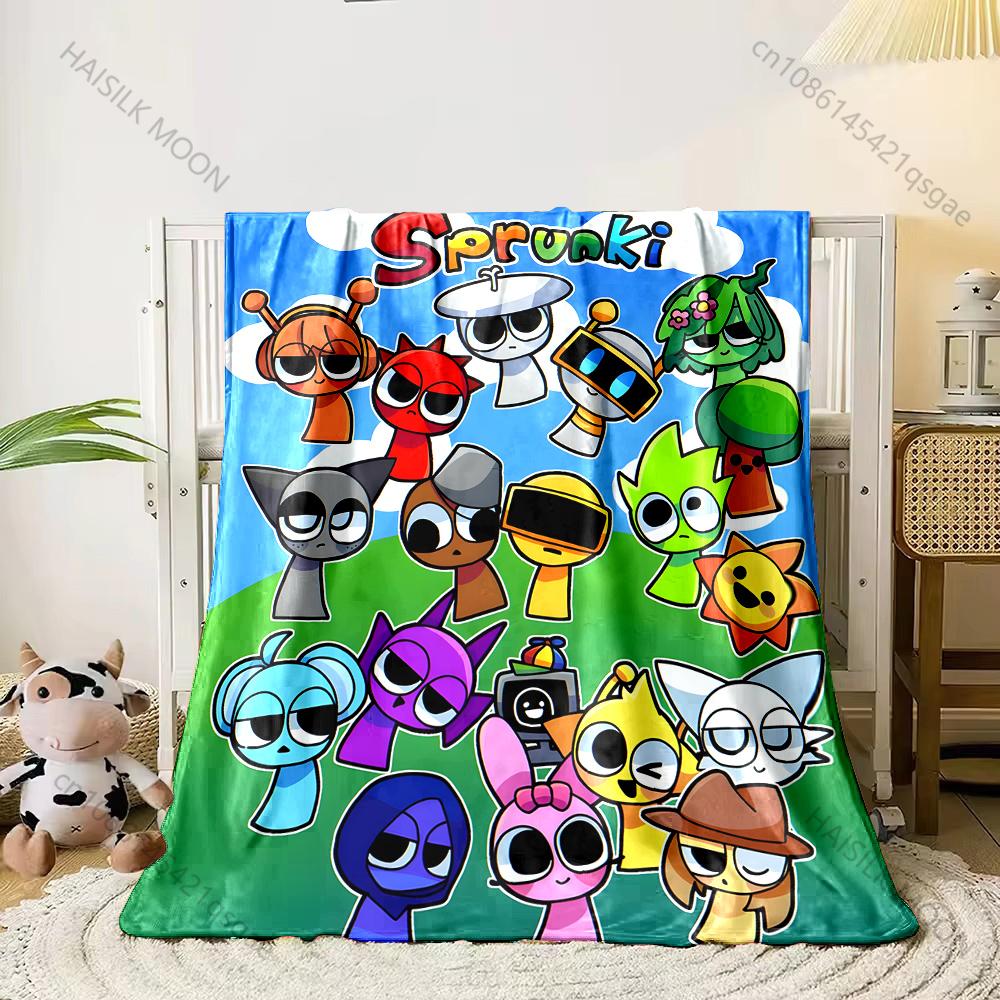 Play Music S-Sprunki Printed Blanket Warm Soft and Comfortable Home Travel Blanket Sofa Bedding Cover Blanket Child for Gifts