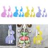 4Pcs Easter Bunny Felt Cutlery Holders Pouch Bags Banquet Wedding Birthday Party