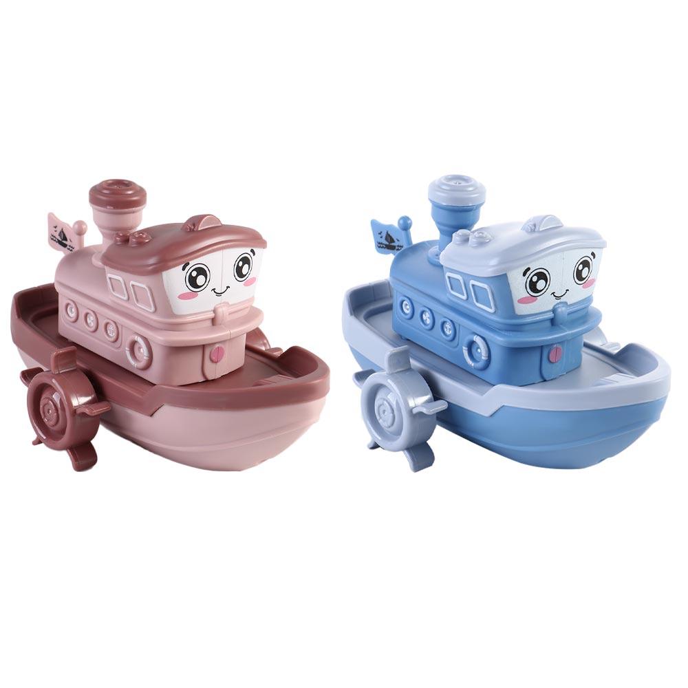 Swimming Beach Game Bath Playing Toys Cartoon Ship Toy Baby Bath Toys Clockwork Boat Wind Up Toy