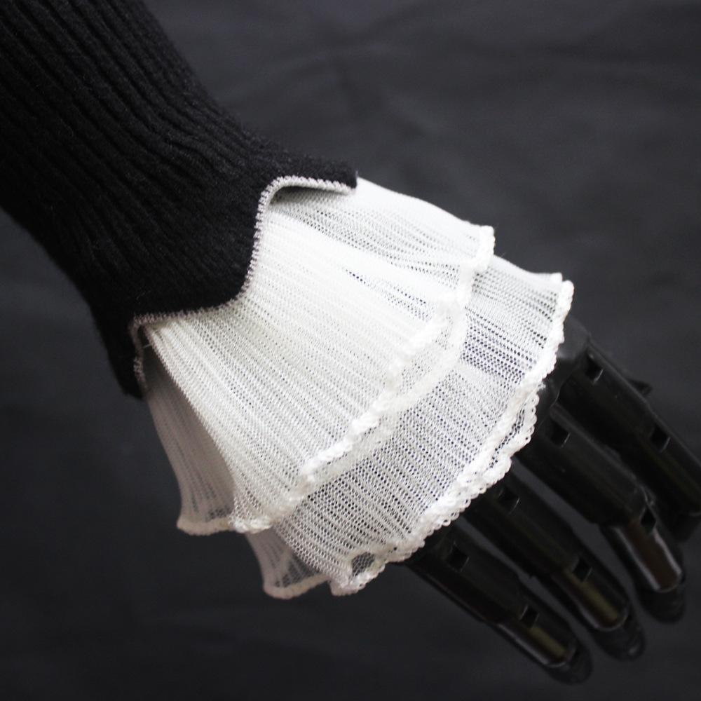 Stage Photo Girl Literary Style Fake Collar Necklace Small Ralph Collar Wooden Ear Clown Collar