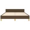 Vidaxl Bed Frame Without Mattress, Dark Brown, 140X200 Cm, Fabric
