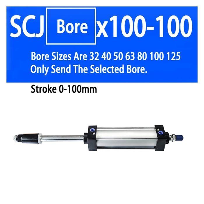Cylinder pneumatyczny regulowany - GVMUKNYE - SCJ 63 mm - Skok 25/50/75/100/200/300 mm - Duża siła - Dorosły