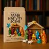 Vánoční Betlém Origami Sada s Ježíškem Andělem a Zvířetem 3D Origami Kreativní Sada Betlém Papírová Kreativní Sada pro Rodinnou Aktivitu