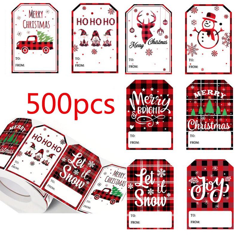 Christmas Present Stickers From Santa Claus Stickers Roll Christmas Sticker Tags Santa Delivery Present Sticker Label 200-500pcs