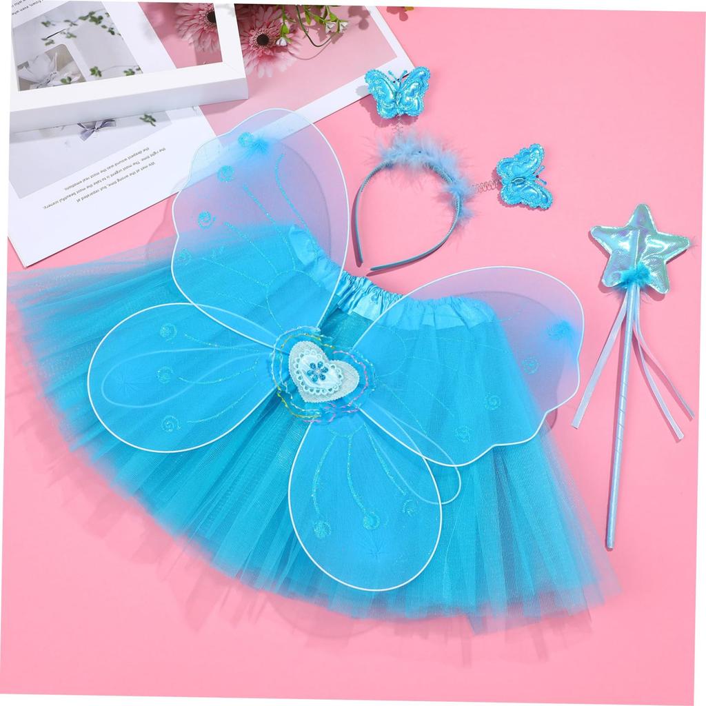 PRETYZOOM Ailes d'Ange, Costume Cosplay pour Enfants, Ailes de Papillon, Jolies Ailes de Fée, Parfait pour les Spectacles sur Scène, Halloween, Noël, Fêtes,