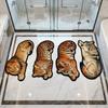 Absorbent Tiger Carpet Rug 2D Flat Wolf Floor Mat New Lion Doormat  Bedroom Bathroom