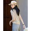 Demana Women's Summer V-Neck Lace Trim Knit Top