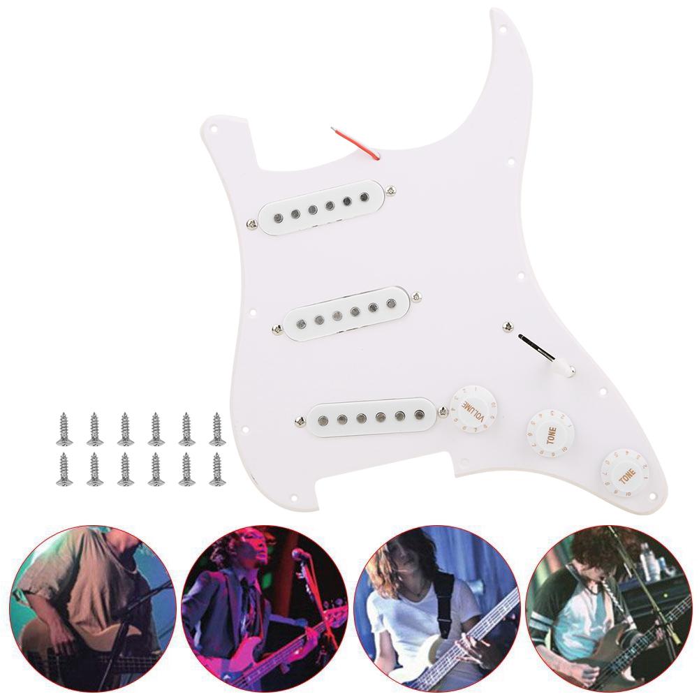 Electric Guitar Load Pickguard White Pre Wired Single Layer PVC Pick Guard Accessories