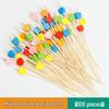 Colorful Bamboo Fruit Forks & Cocktail Skewers - Decorative & Disposable for Baking & Events