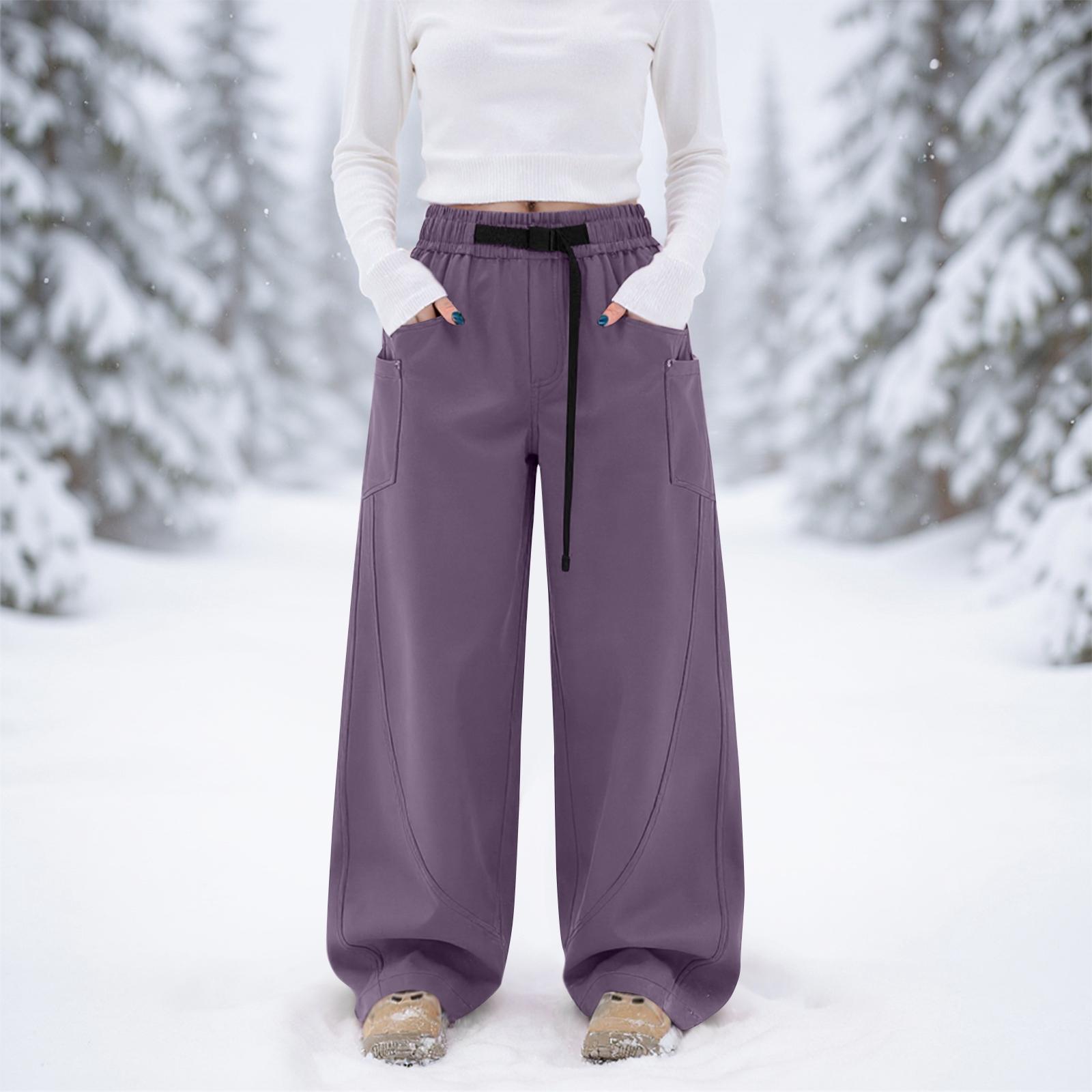 

Женские лыжные брюки из плотного хлопка M фиолетовый