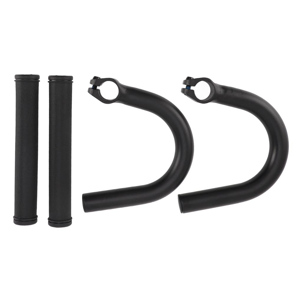 Bicycle Armrest Handlebars Aluminum Alloy Black Increased Height Bend Handlebar for Mountain Bike Road Bikes