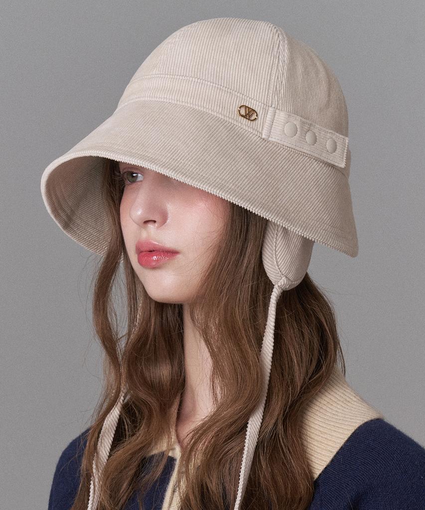 Hwaiteusaenjeu Corduroy Earmuff Bonnet Hat Arisak (6 Colors)