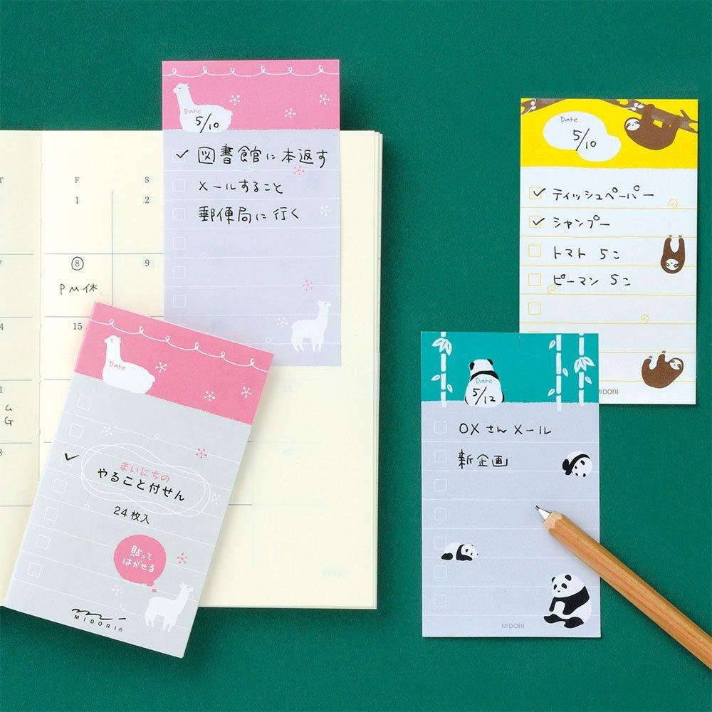 MIDORI Sticky Memo Pad - Panda To-Do List