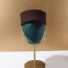 Winter Damen Hardtop Barett Hut Großbritannien Herbst Weiß Schwarz Wollfilz Pillbox Hut Retro Elegant Fedora Malerhut Damen Baretts