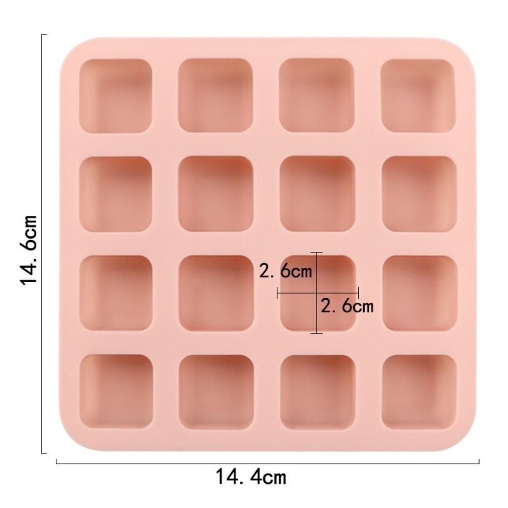 16 Cavity Chocolate Truffles Mold Square Shape Gummy Making Mold New Baking Moulds  Snacks DIY