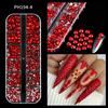 14pcs Resin Rhinestones Colorful Transparent Assorted Sizes Mixed Mini Gems Nail Art DIY Accessories