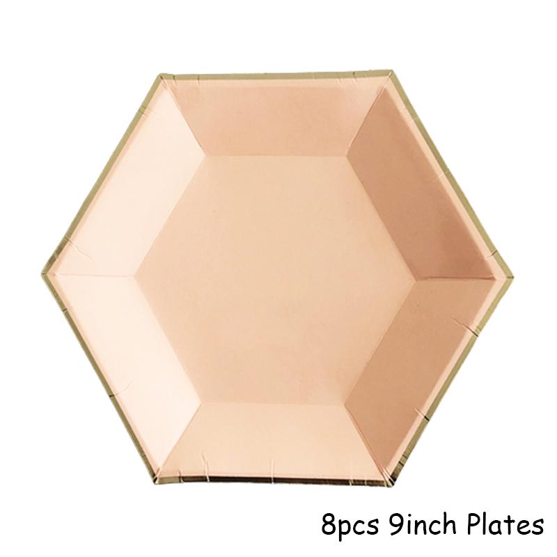 

Золотая фольга розового цвета на день рождения, свадьба, украшение, блюдо для торта, одноразовая посуда, карнавальные принадлежности для вечеринок, бумажная тарелка, стаканчик, сувениры для детского душа