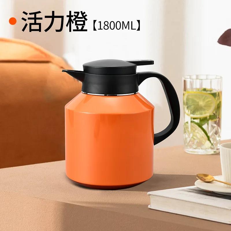 

Тушеный чайник из нержавеющей стали, бытовой, для старого белого чая, тушеный чайник, большой емкости оранжевый