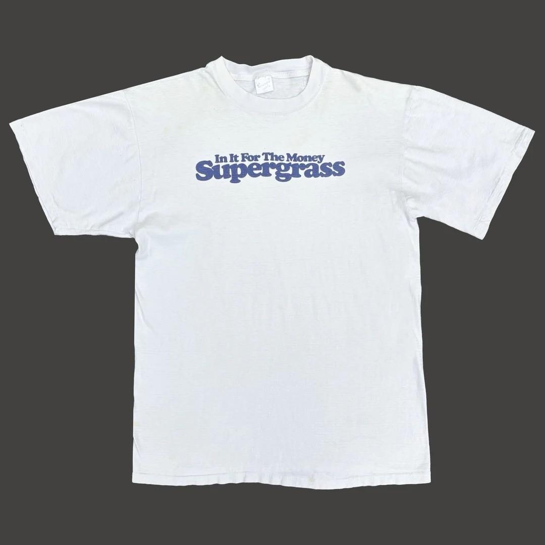 Supergrass 1997 97 90s Vintage Band Concert Tour Brit Pop For The Money Unisex T-Shirt XXL