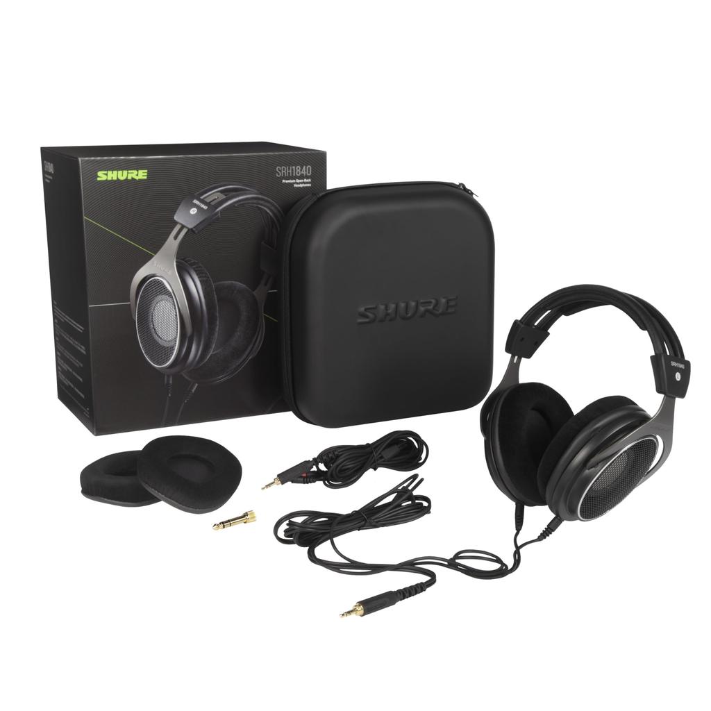SHURE Professional Open Back HeadphonesSRH1840-BK Black Open Type Detachable Cable Studio [Manufacturer's Warranty 2 Years] Medium