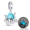 Newcopper Blue Zircon Small Crabs Charms For Original 3Mmbracelet&Bangle Making Fashion Diy Jewelry For Women
