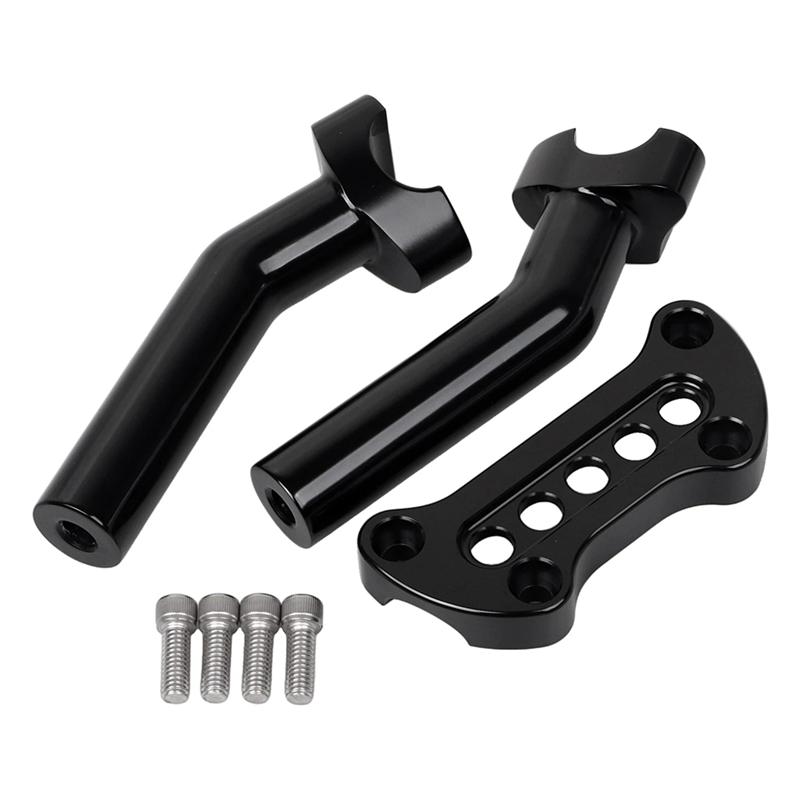 A16P-For Sportster Dyna Street Bob FXDB Compatible 6" Pullback Handlebar Riser Top Clamp