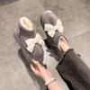 Thick-soled Bow Cotton Boots Women's Velvet Warm Home Indoor Non-slip Snow Boots 2025 Can Be Worn Outside In Winter