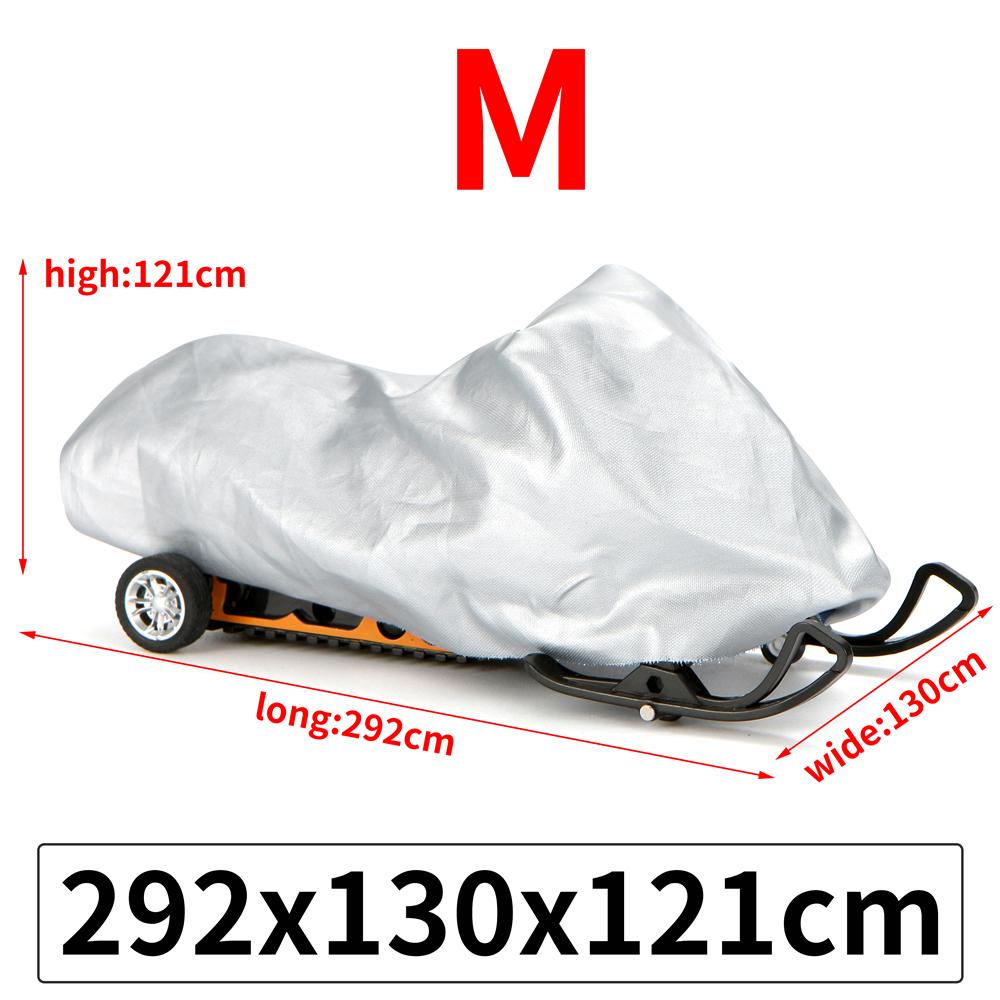 Winter Outdoor Silber Schneemobil Abdeckung Universal Wasserdicht Staubdicht Anti-UV Allzweck Anhänger Schlitten Abdeckung Motorrad Abdeckung
