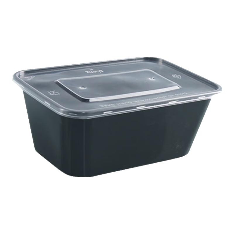 Hersdig Disposable Rectangular Food Containers 1000ml, 20 Sets
