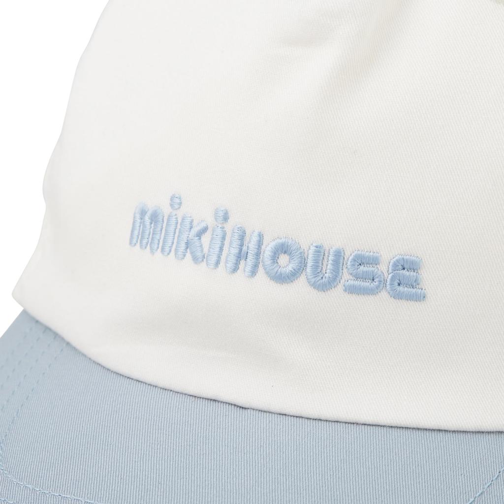[Miki House] Casquette Chapeau Protection UV Logo Uni Carreaux Garçons Filles Bébé Enfants Vêtements pour Enfants 10-9124-681 LL (54-56cm) blanc