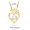 Vnox Gold Color Heart Pendant CZ Stones Necklaces,  Class Of 2026 Graduation Cap Necklace High School College Graduation Gifts