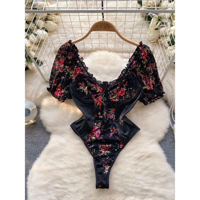 INS Wear Embroidered Slim Pure Desire Sexy Lace