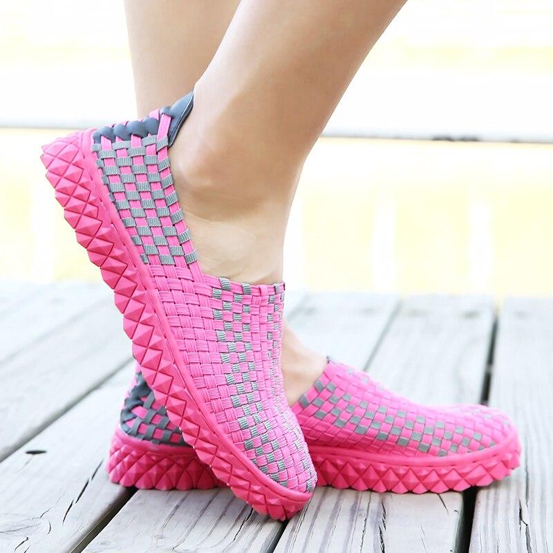 Summer Men Braid Beach Shoes Women Casual Weave Slip On Outdoor Flats Tennis Sneakers for Couples