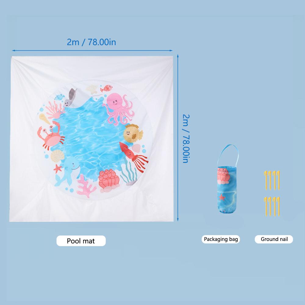 Beach Blanket For Outdoor Picnic Vacation Pool Kiddie Pool Sandproof Waterproof Easy To Fold And Stack For Storage 6.5X6.5Ft