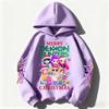 Girls Anime Kpop Demon Hunter Cartoon Girls Hooded Sweatshirt Warm Children's Wave Fashion Casual Tops Christmas Series Clothing