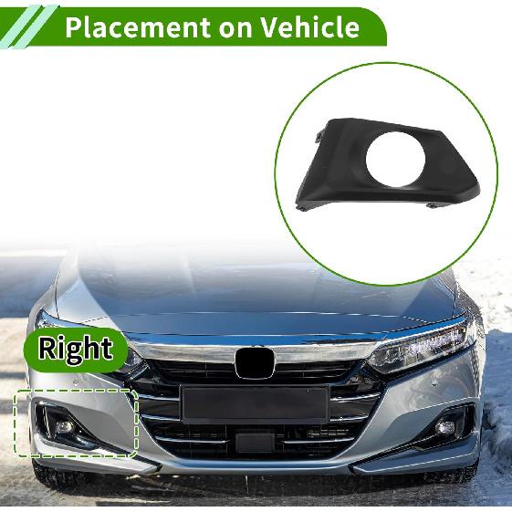 No.622566CT1A Fog Light Grill for Nissan Altima 2019-2022 Black Front Right Front Lower Bumper Fog Light Cover Inserts ABS 1 Pc