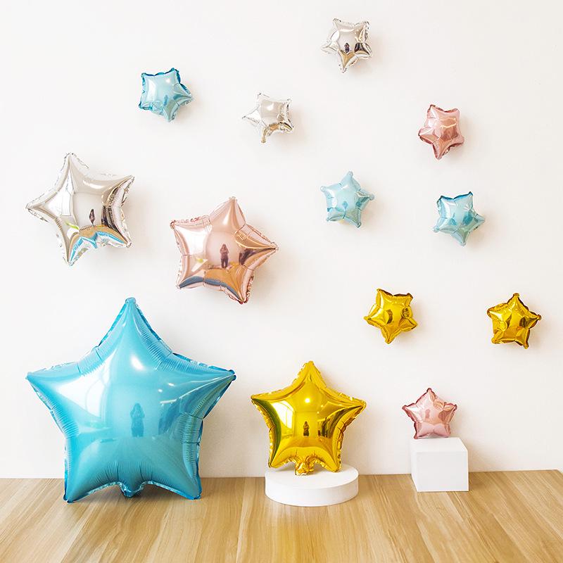 Five-Pointed Star Aluminum Foil Balloon for Birthday and Graduation Decorations