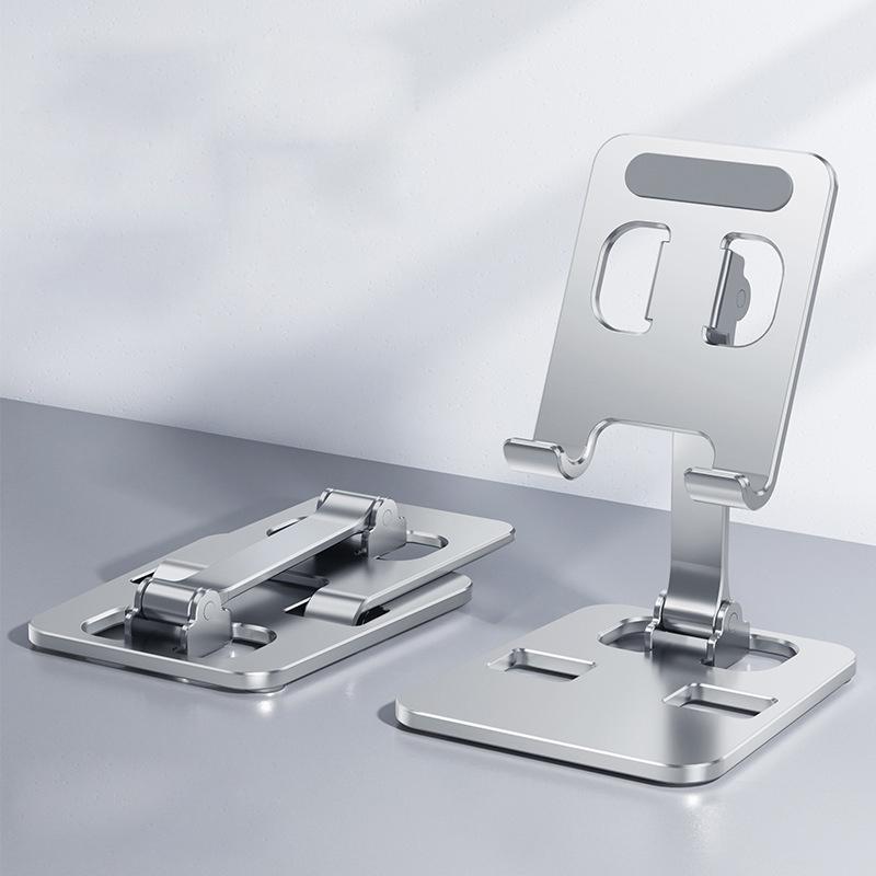 1PC Universal Aluminum Alloy Mobile Phone Tablet Holder Adjustable Flexible Folding Lazy Desktop Live Streaming Mobile Phone Holder