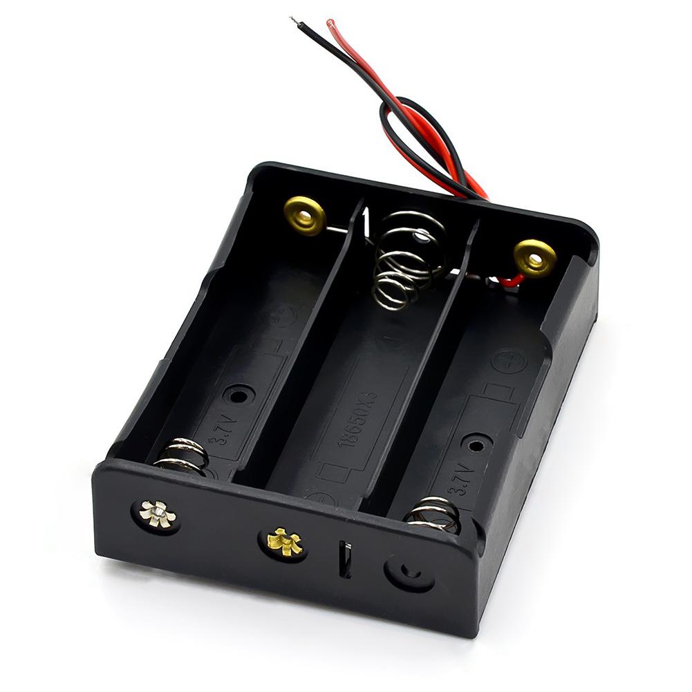 1 2 3 4 Slot DIY Batteries Clip Holder Container Plastic 18650 Holder Box with Wire Lead for 18650 3.7V Battery