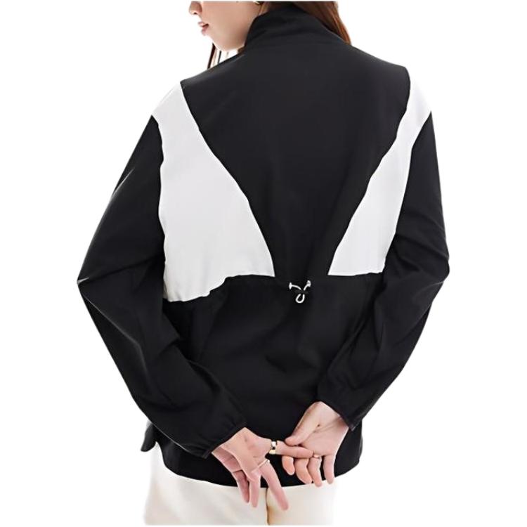 Puma Veste unisexe confortable à manches longues avec col zippé, colorblock rétro, logo de marque surdimensionné 634278-51