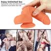 Female Silicone Dildo Double Layer Soft Masturbator Foreskin Sucker Dildo