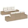 Garden Sofa Set with Cushions 8 Pcs Beige and Cream Poly Rattan