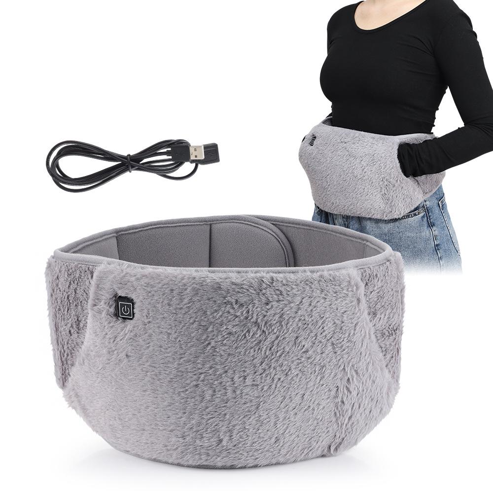 USB Heated Waist Belt with Hand Warmer and Abdominal Support
