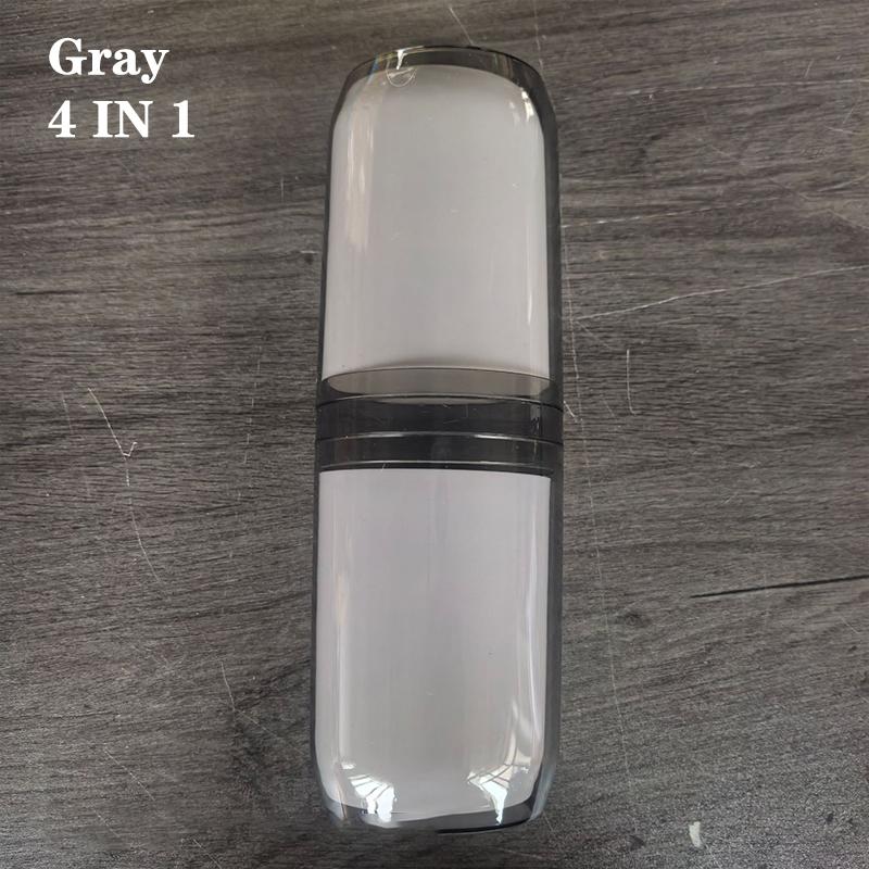 2/4 Tassen Zahnbürstenaufbewahrungsbox Tragbarer Mundspülbecher Zahnpasta-Aufbewahrungsbox Toilettenartikel Reisezubehör Tragbarer Zahnbürstenbecher