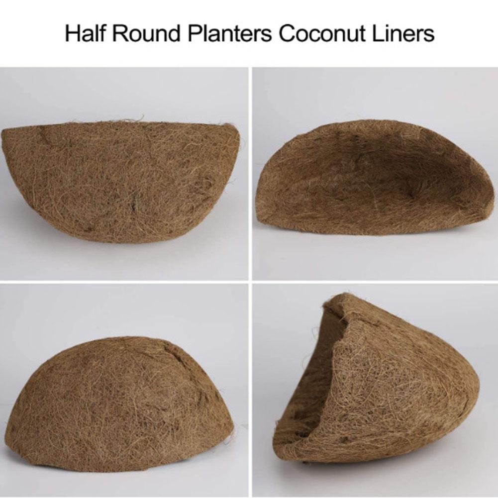 Cesta colgante con forro blanco, fibra duradera de fibra de coco