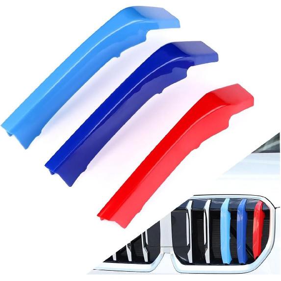 Automotive Grille Insert Trims Strips Front Center Kidney Grilles Compatible with 2016-2019 BMW X1 7-Beams Grille Insert Accessories